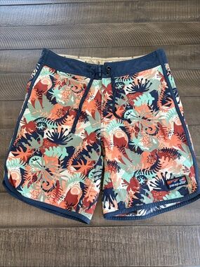 Patagonia Men’s Coral, Teal & Navy Tropical Board Shorts